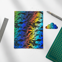 Laser Patterned Metallic Cardstock - Cloud Texture Gold Silver PET Mirror Paper for Crafts and Decoration