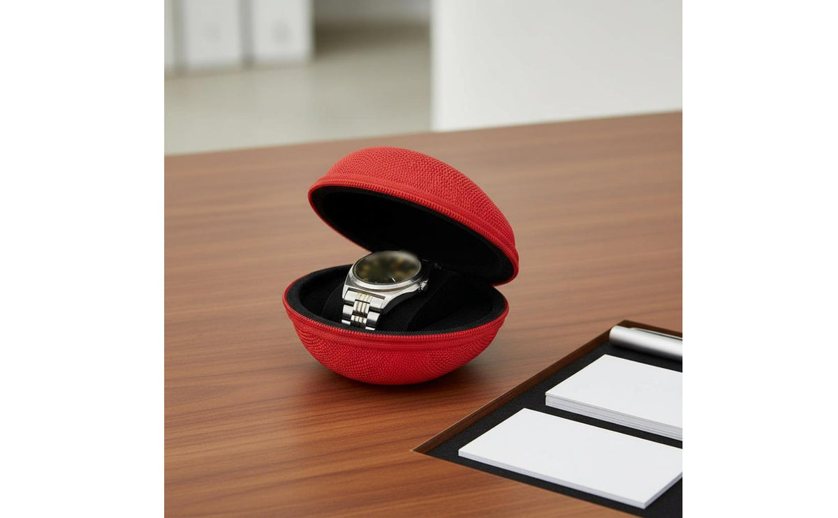 Zippered Foam Material Watch Pouch Shock-Resistant-Resistant Single Watch Travel Case Accessory Storage Scuff Protection