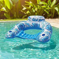 Lightweight U-Shaped Pool Buoyant Lounger Portable U-Seat Buoyant Lounger Backrest Support Inflatable Pool Lounger