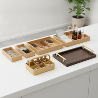Nordic Style Acrylic Divided Serving Tray with Handle for Snacks and Appetizers