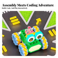 Brightly Colored Motorized Block Set Programmable STEM Robot Kit Educational Toy