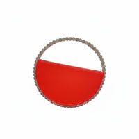 Elegant Rhinestone Circle Bag Formal Event Crystal Handle Purse Sequin-Design Glow for Wedding, Banquet