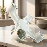 Photography Lighting Bulb Holder for Workshop Lighting, E27 to E27 Adapter with 4 Sockets to Increase Source