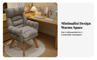 High rear rearrest Upholstered rotating Armchair Thickly Padded Lounge Chair Modern and aesthetic Living Room Seating Ergonomic Design for Home Workers, Students, homeowners, studying corner, Bedroom, Reception Area, Nursery