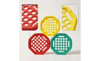 3 Pieces Silicone Grip Mesh High-Elastic Hand Training Net Perforated Finger Exerciser for Rehabilitation