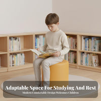 Built-in Storage curved-Shaped book storage unit Sofa Multi-Functional Design kids' literary corner Spacious Cubbies children's Furniture Rounded Corners for Preschoolers, Librarians, Library, Preschool, Daycare Center, Playroom