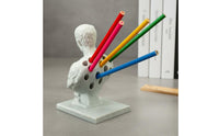 Caesar Bust Pen Holder Historical Ancient Ruler Caesar Pencil Holder Desktop Decoration Tabletop Decor for Office