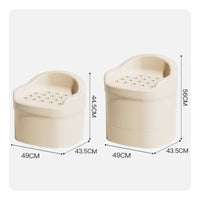 Stable & Sturdy Elderly Shower Chair With Drainage Holes Elderly Bath Chair Easy to Clean Expanded Polypropylene Bathroom Stool Tool-Complimentary Assembly for Disabled