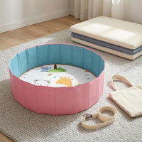Stitched Panels Foldable Play Pool Round Indoor Play Pool Enclosed for Children, Kids