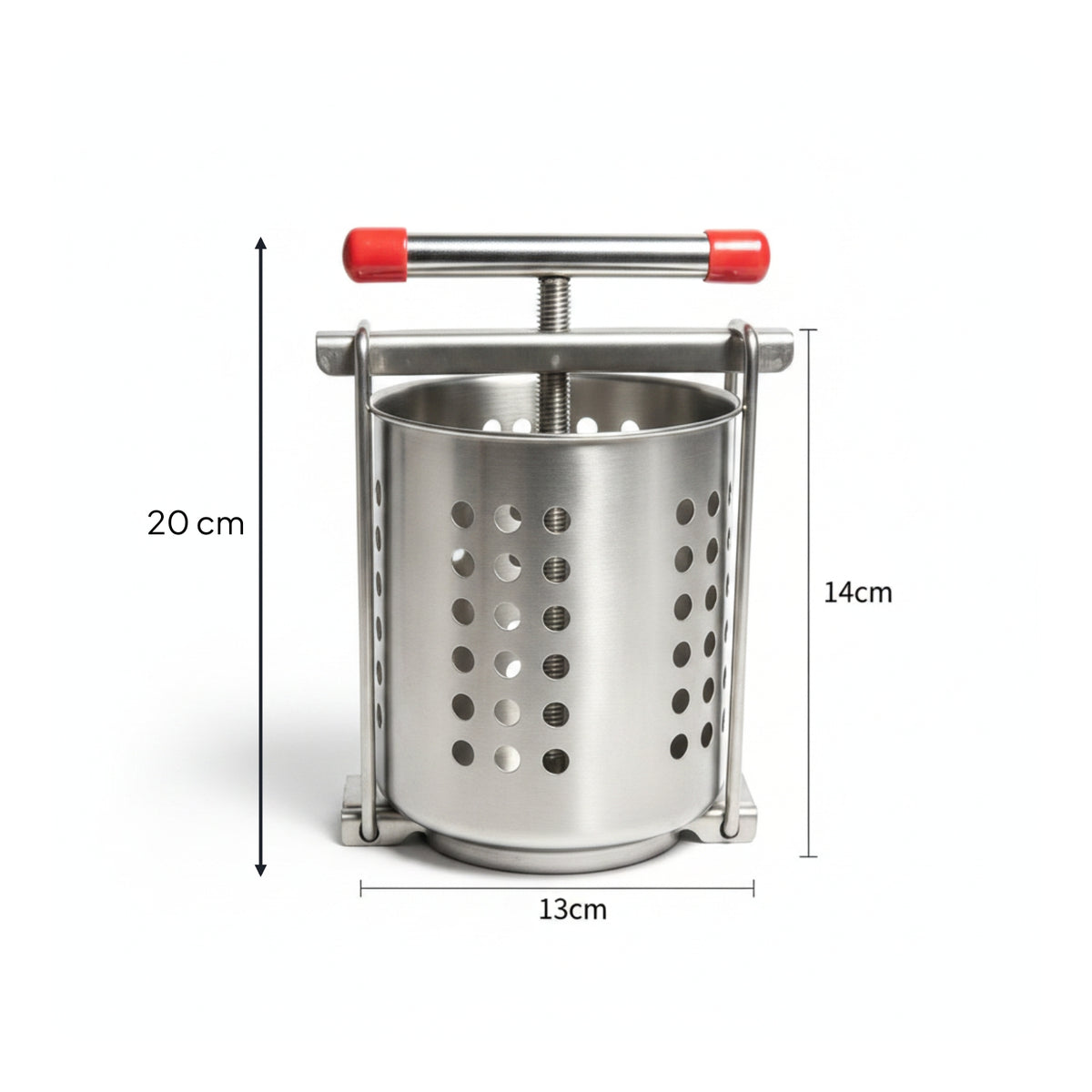 Perforated Basket Screw Press Juicer Cylindrical Vegetable Press Removable Parts Manual Juicer Compact
