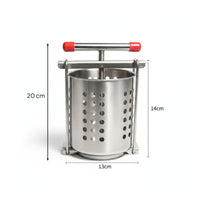 Perforated Basket Screw Press Juicer Cylindrical Vegetable Press Removable Parts Manual Juicer Compact