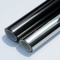 Window Film Privacy and Window Tint for Home Office, Silver Reflective Privacy Film for Bathroom, 2 Mil Window Security Film, 85% Heat Insulation