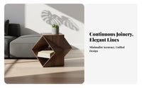 Artistic Design Polyhedron Side Table Geometric Shape Nightstand Minimalist & Design Indoor Furniture Movable for Art Lovers, Apartment Dwellers, Interior Designers, Living Room, Bedroom, study corner, Hallway