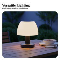 Waterproof Solar Table Lamp Long Battery Life Solar Powered Table Lamp Dimmable Brightness for Camping, Bedside, Restaurant