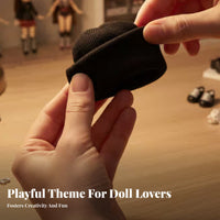 17cm Doll Hat Soft Cozy Miniature Ribbed Hat