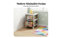 Slim Storage Tower Space-Saving Slim Rolling Cart Multitier for Narrow Spaces