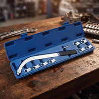 10 Pieces Belt Wrench Tool Kit Adjustable Belt  Tool   Wrench with Interchangeable Heads for Home Mechanics, Workshop