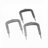 3 Pieces Open-frameFrame Metal Putting Gate Set Flat Putting Practice Gate Set Pointed Stakes Sports Gear Black