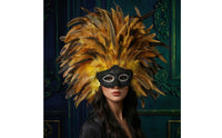 costume ball Face Covering Dramatic Feather Face Covering Oversized Feather Headpiece for Theatre