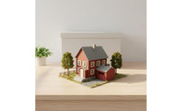 European Design 1/87 Scale House Kit Highly Detailed HO Scale Building Model Paintable DIY Architectural Model Multi-Purpose for Hobbyists, Sand Table Miniature Replica, Dioramas