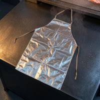 Silver Aluminum Foil Apron Lustrous Heat-Resistant Apron Reflective Safeguarding Clothing Sleeveless