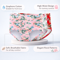 Women's High Waisted Knickers Multipack with Graphene Gusset, Postpartum Maternity Pants for Ladies Plus Size, Soft Milk Silk Acetate Fiber Material
