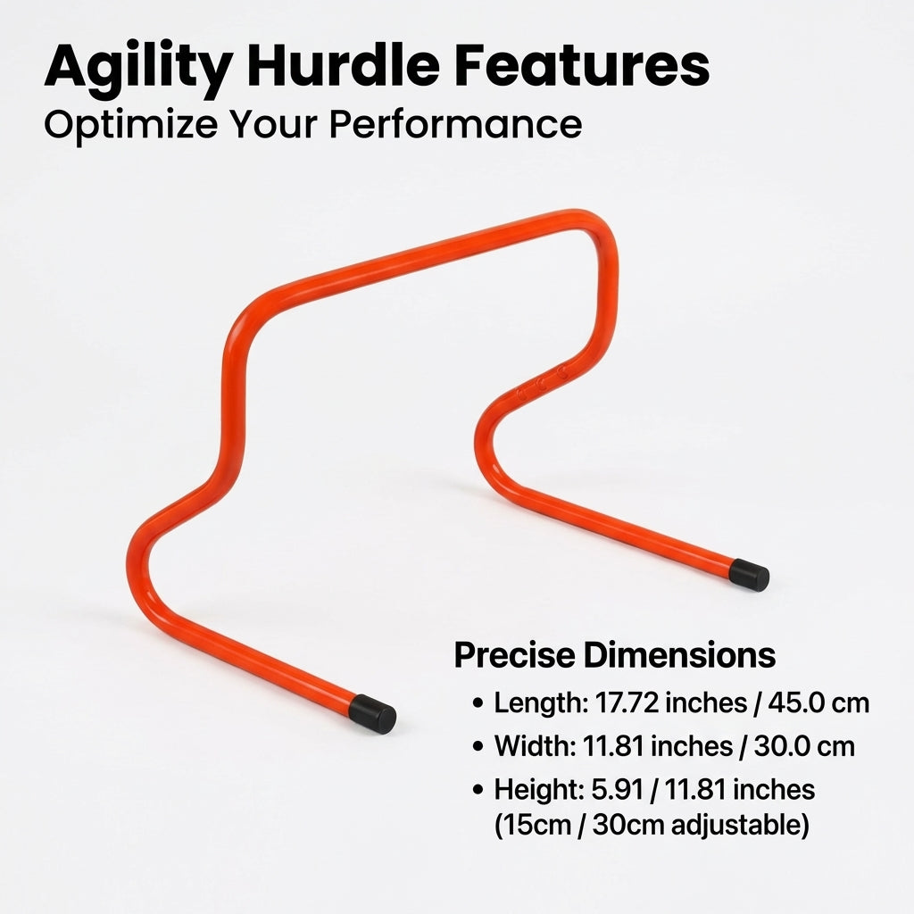 Speed Agility Hurdles Foldable, Portable Speed Training Hurdles for Athletes, Outdoor Fitness Training Obstacles, Height Adjustable Football Hurdles