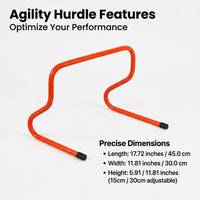 Speed Agility Hurdles Foldable, Portable Speed Training Hurdles for Athletes, Outdoor Fitness Training Obstacles, Height Adjustable Football Hurdles