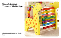 Multi-Functional Toddler Bead Maze Toy Hand-Eye Coordination Wooden Bead Maze Develops Fine Movement Skills for Children 1-3 Years