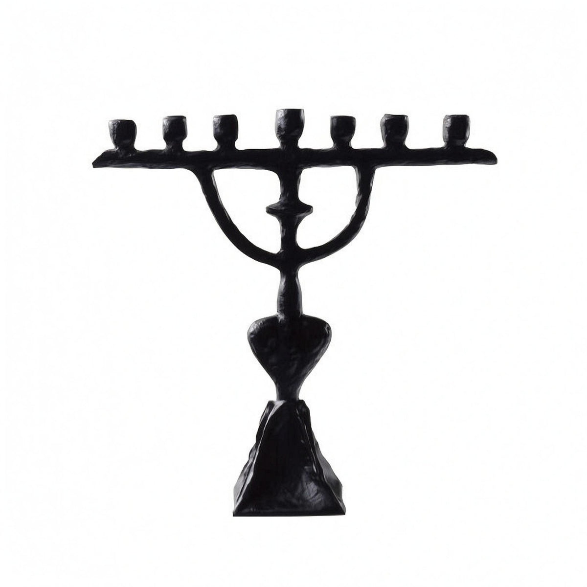 Seven-Cup Candle Holder Faceted Base Tabletop Candelabra Fits Standard Candles Home Decor