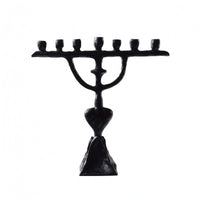 Seven-Cup Candle Holder Faceted Base Tabletop Candelabra Fits Standard Candles Home Decor