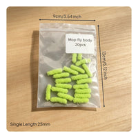 Mop Fly Body Material Bright Colors Soft Worm Fly Tying Material Realistic Imitation for Anglers