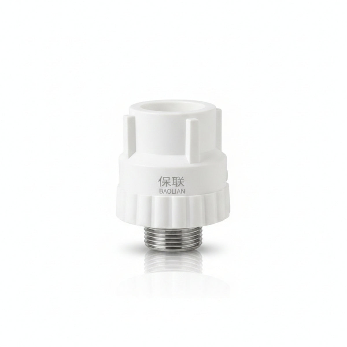 Stainless Steel PPR Pipe Connector Ribbed Grip Threaded Pipe Connector