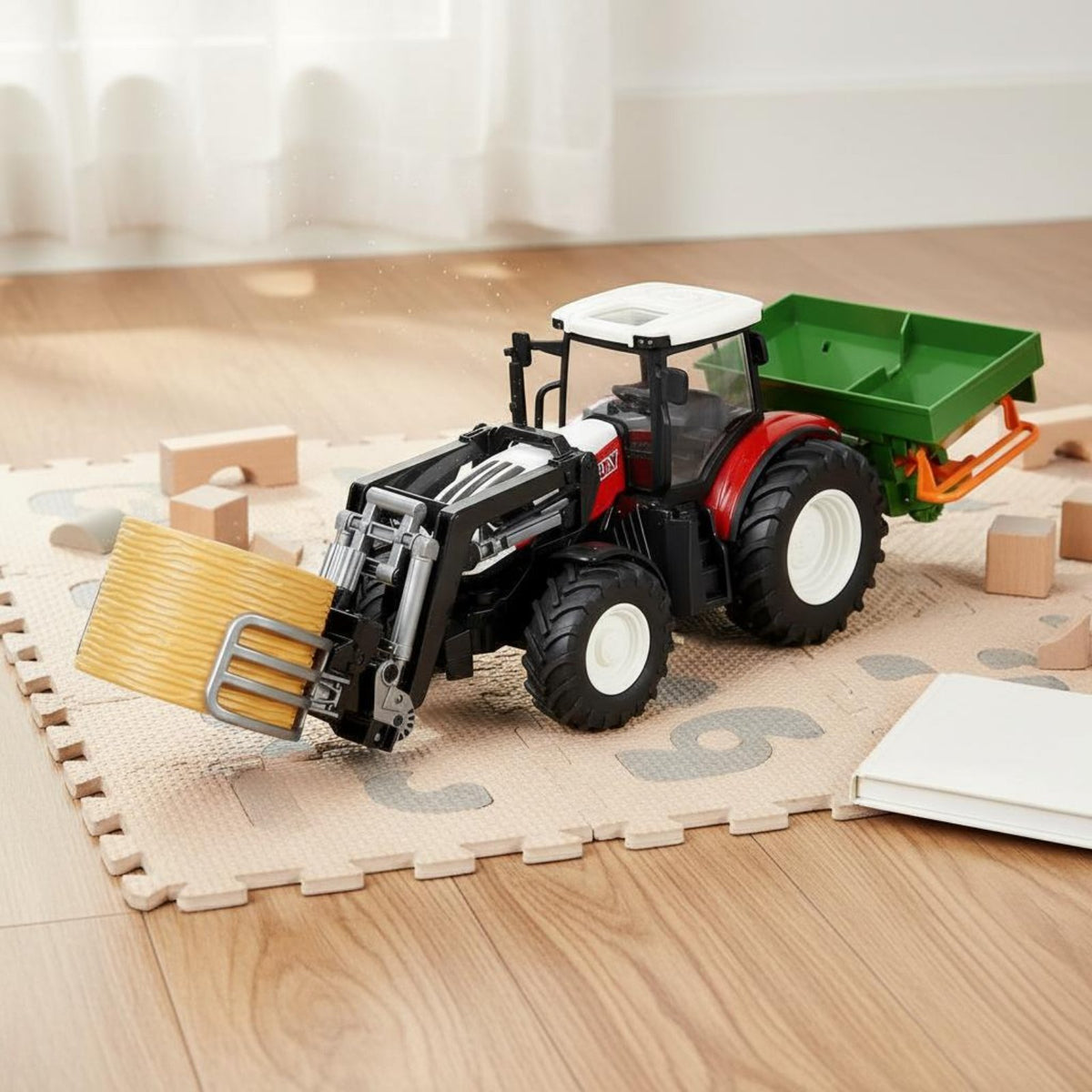 Remote Control Farm Vehicle Lifting Arm Rc Farm Tractor Light Effects Remote Control Tractor for Kids