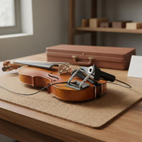 Circular Opening Clamp-on Violin Pickup Silver Hardware Wood Contact Violin Pickup