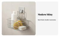 Self Simple Hook Installation Punch Basket Hanger Waterproof Screwless Shelf Support for Renters, Homeowners, Kitchen, Closet, Laundry Room
