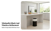 Modern Cylinder Garbage Bin Large Capacity Minimalist Waste Basket Light Luxury Aesthetic Round Open Top Trash Can for Living Room, Washroom, Bedroom