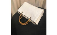 Natural Finish Bamboo Handbag Handle Rounded D-Shaped Bamboo Handle