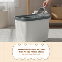 Top-entry litter box with odor control