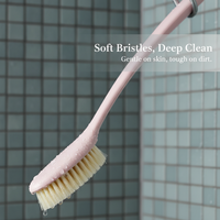 Long Handle Soft Bristle Bath Brush for Back Exfoliation and Body Cleaning
