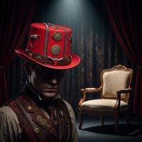 Steampunk Top Hat Cosplay Steampunk Hat with Gears Easy to Wear Costume Headwear for Cosplayers, Actors, Halloween