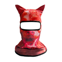 Bird-Eye Material 3D Creature Mask Hood Polyester 3D Creature Ear Balaclava Stretch Ear Hood Lightweight for Riding, Running, Fishing, Hiking