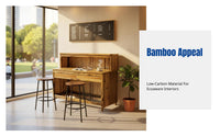 Bamboo Front Desk, Contemporary Restaurant Bar Counter, Minimalist Cashier Table