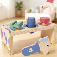 Tool Table Toy Geometric Blocks Children's Playset Hand-Eye Coordination
