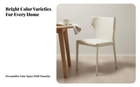 Curved Rear Side Chair Nordic & Design Dining Room Seating Sleek Fromline Ergonomic Rearrest for Interior Decorators, Families