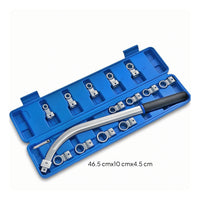 15 Pieces Automotive Drive Belt Tool with Case Curved Drive Belt Tool Kit Slim Tensioner Wrench Set Thin for Workshops