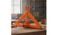 Heavy-Duty Tractor Tow Hitch Support Frame Sturdy Triangular 3-Point Hitch Adapter Long-Lasting Drawbar Adapter Standard for Jobsites