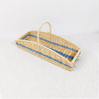 Handheld Basket with Handle Handwoven Woven Basket with Handle Sturdy for Tabletop