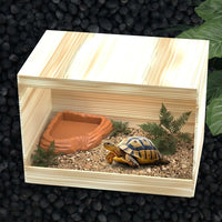 Realistic Rock Feeding Dish, Tortoise Water Bowl, Crested Gecko Terrarium Dual-Purpose Food and Water Dish for Reptiles and Frogs