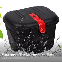 Anti-Theft Lock Electric Bike Basket Waterproof Electric Bicycle Rear Box Large Capacity for Commuters, Shoppers, Shopping, Daily Errands